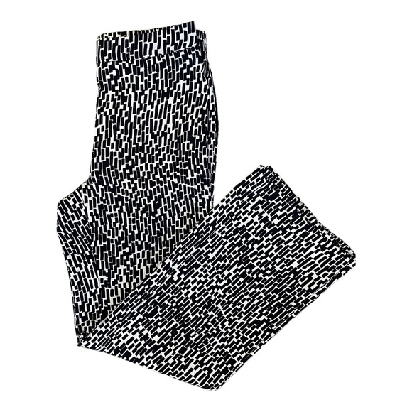 Chico’s Women’s Navy Geometric Brick-Print Wide-Leg Pants Size 0 (Small) - Picture 4 of 12